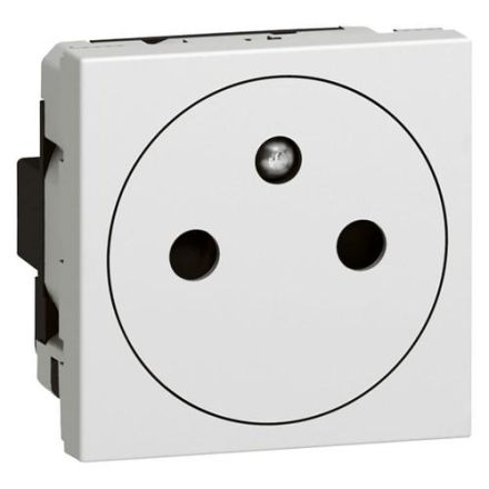 Legrand 077132 Mosaic F/B antibacterial ultra white socket