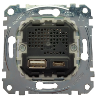 MERTEN MEG4366-0110 2.4A Type A+C USB charging station insert