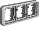 Berker 13303505 Frame 3-way horizontal for flush mounting light grey, matt Berker W.1