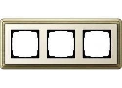 Gira 0213623 3-way cover frame ClassiX bronze/cream white
