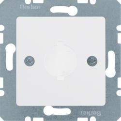Berker 143109 Central plate for signaling and command device 18.8 mm polar white, glossy Central plate