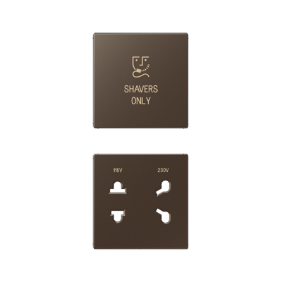 Jung SOA7522MOPL cover 2-way, Shavers only, Series A, mocha