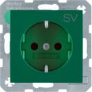 Berker 47238903 SCHUKO socket with EHBS S.1 green glossy