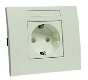 PROTEC.class 05104355 Cable duct socket unit PBRSE1RW pure white 1-way for PBR70