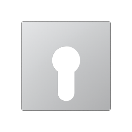 Jung A525PLAL cover for key switch without dismantling protection, thermoplastic painted, series A, aluminium