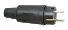 Kopp 179516054 solid rubber 16A 250V IP44 large black SCHUKO plug