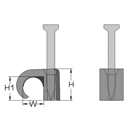 HAUPA 262220 nail clamp with nail Ø10-14mm black 35mm