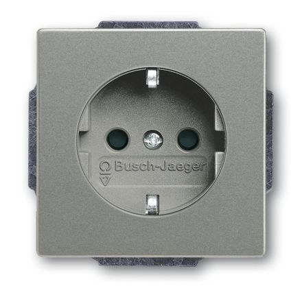 Busch-Jaeger 20 EUCBLI-803 SCHUKO® socket insert Busch-steplight®, with night orientation light, metallic grey