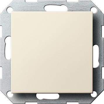 Gira 026801 blank cover with support ring System 55 cream white