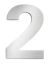 CMD stainless steel house number 2 large G2