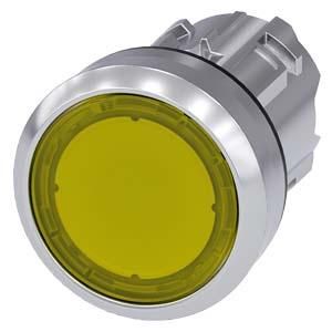 Siemens 3SU1051-0AB30-0AA0 push button illuminated 22mm round yellow