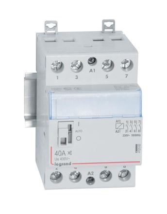 Legrand 412562 Cx3 contactor Bf230v 40a 4s with manual switch