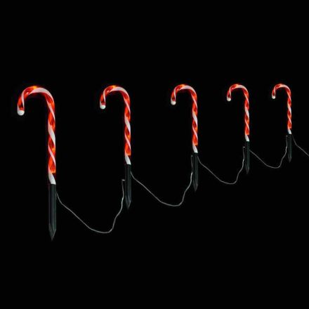 FHS 35396 LED candy canes 6 sticks 50/55 cm, 6/18h A/A IP44