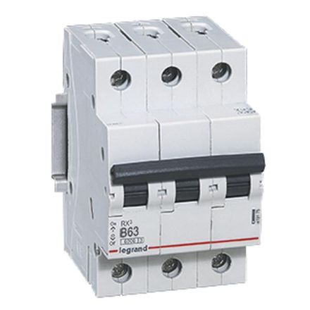 Legrand 419175 circuit breaker RX3 B63A 3-pole 6kA 3M