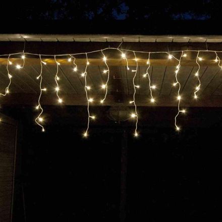 Fhs 14452 LED icicle light chain 12 m 480 LED warm white IP44 adapter
