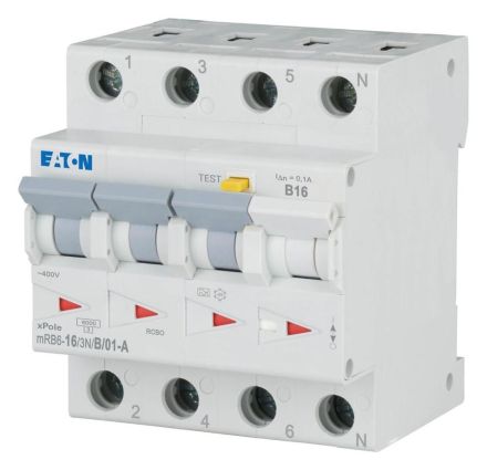 Eaton 120654 FI/LS switch 16 A 100 mA LS:B 3p+N FI:A