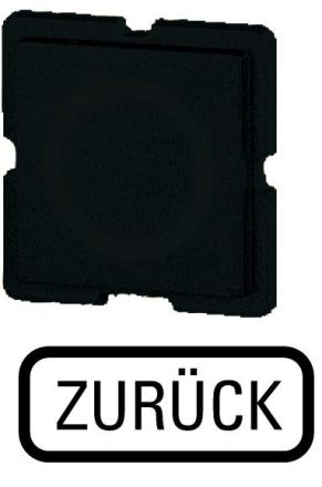 Eaton 191TQ25 button plate, black, BACK , 090866