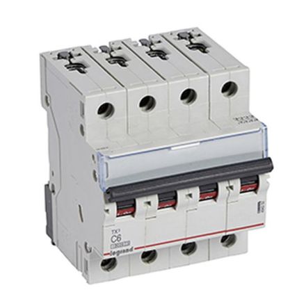 Legrand 404252 Circuit breaker TX3 C6A 4P 10KA 4M
