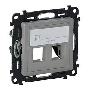 Legrand 755392 Adapter Valena Life KEYSTONE 2-F AL , (aluminium)