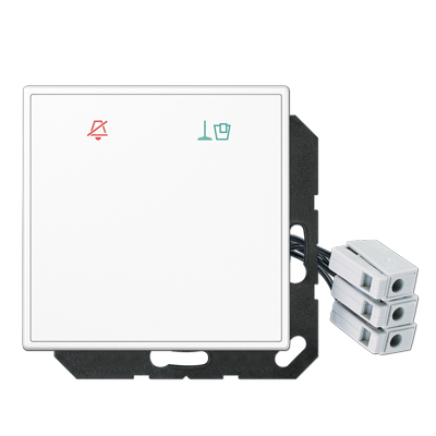 Jung LSCUKO6M24WW hotel cover glass with LED unit 24 V, outdoor unit, LS series, alpine white