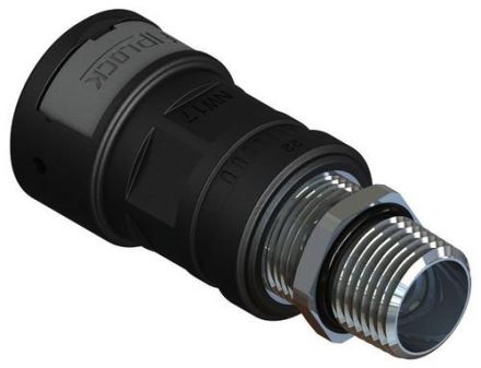 Fränkische Rohrwerke 4890699140 AZPA-48N09MB-BL1 black metal NPTM strain relief