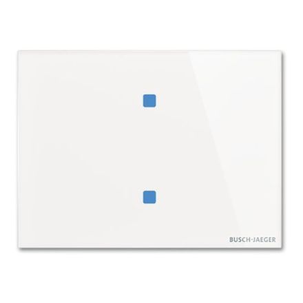 BUSCH-JAEGER TB/U2.8.11-CG KNX pushbutton sensor standard tacteo | 2-fold, vertical | glass white | 86x115mm
