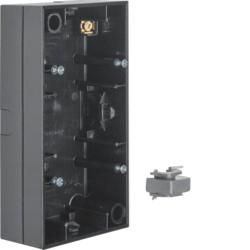 Berker 10428935 Surface-mounted housing 2-way black, glossy Berker S.1