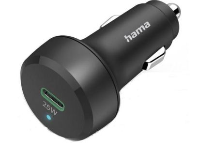 Hama 201638 USB-C, 25 W, black car fast charger