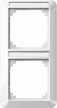 MERTEN 385219 Frame 2-way vertical polar white glossy