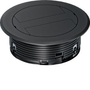 TEHALIT LAR02KK9005 with hinged lid deep black cable outlet
