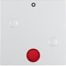 Berker 15771909 rocker switch, screw-on, with red lens and imprint '0', polar white matt Berker S.1/B.