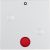 Berker 15771909 rocker switch, screw-on, with red lens and imprint '0', polar white matt Berker S.1/B.