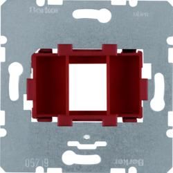 Berker 454001 support plate with red holder 1-way module inserts