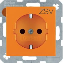 Berker 47238907 SCHUKO socket with EHBS S.1 orange glossy