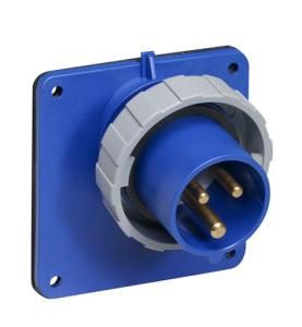 ABB Stotz-Kontakt 216BAU6W, panel-mounted plug, 16 A, IP67 6h, standard flange, 2CMA166678R1000