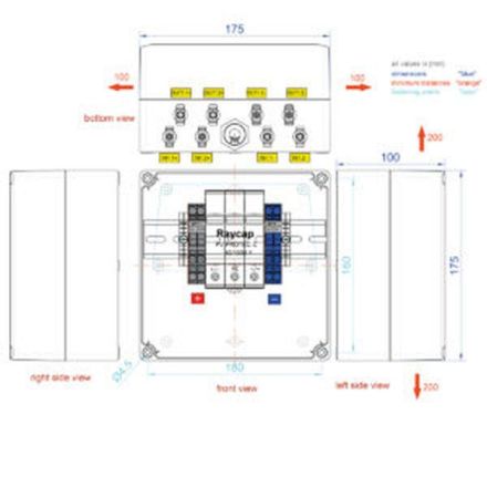 enwitec electronic 10015744 S-1000-2R-XY-PC-1.0 MC4 generator connection box