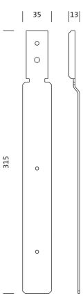 Siteco 5EA0Y00B01 SLC andMon-Rail in Mast Bracket Rail