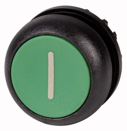 Eaton M22S-DRL-G-X1 illuminated pushbutton, flat, green I, latching, 216960