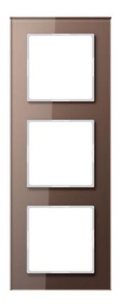 Jung AC583GLMO glass frame 3-way, vertical and horizontal mounting, glass, A CREATION, mocha