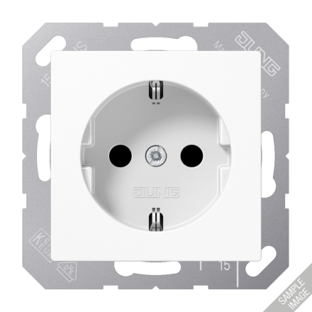 Jung CD1520EDVPLWW cover for SCHUKO® sockets, Duroplast, CD series, alpine white