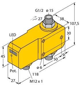 Turck 6870669 FCI-D15A4P-AP8X-H1141 Inline sensor