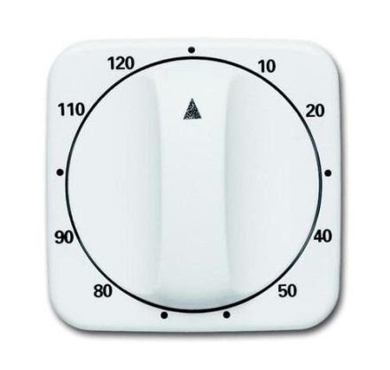 Busch-Jaeger 1771-214-103 Central plate, with rotary knob, with print alpine white