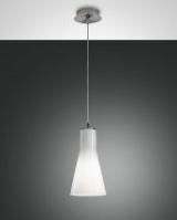 Fabas Luce 2753-40-138 chrome glass white E27 pendant light LB20