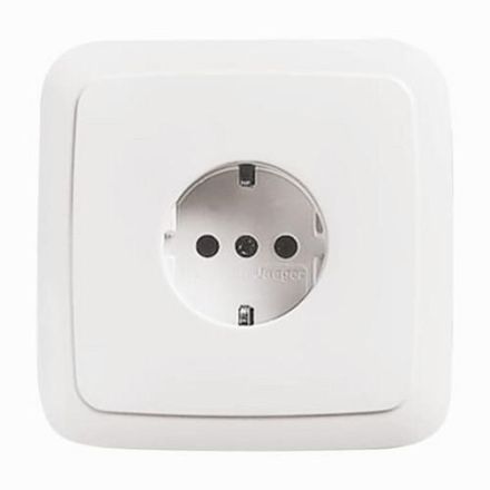 Busch-Jaeger 20 EUJSR-214 SCHUKO® socket, with screw-on support frame alpine white
