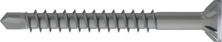 Reisser 009267V138-0601202-1 SPARIBO chipboard screw, Flaseko with milling cutter, TX, TG, drill bit, 6.0 x 120, stainless steel A2, brushed, pass., 1x sliding, pack of 100