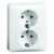 Hochköpper 00491511 D 80.6612.02 2-way pure white socket SCHUKO