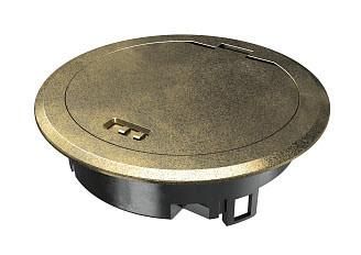 OBO Bettermann GES R2 CuZn with locking slide hinged cover, 7408852