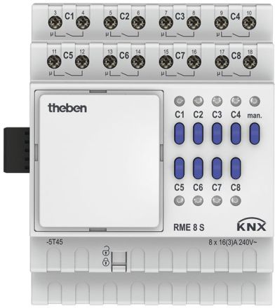 THEBEN RME 8 S KNX switching actuator MIX | 8-way, extension module
