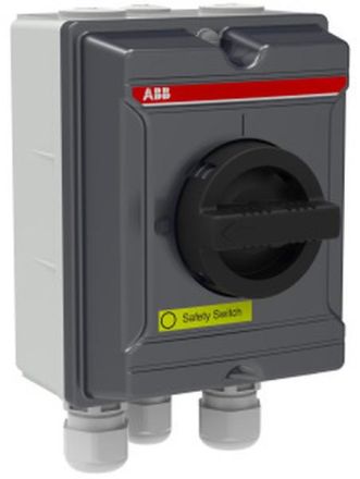 ABB Stotz-Kontakt OTA16S4G, safety switch 4-pole 7.5kW 16A 400V with black round handle, 1SCA142666R1001