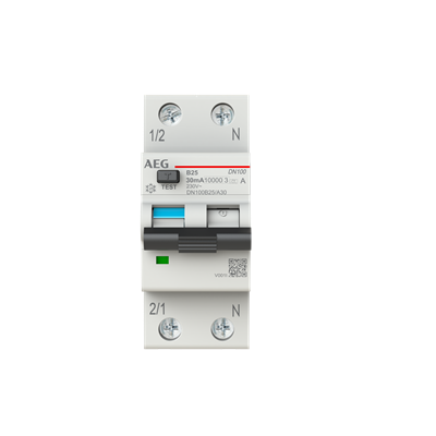 Busch-Jaeger 2CSR975131R1255 DN100B25/A30 1P+N Type AB 25A 30mA 10kA FI/LS switch